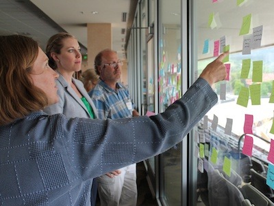 CU Boulder outreach staff and faculty at an Outreach and Engagement Professionals Network event.